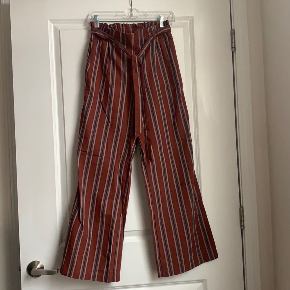 Stripped flared pants